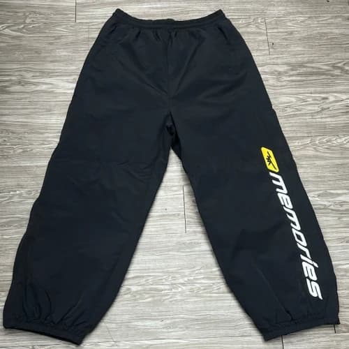 Happy Memories Don't Die Nylon Track Pants Black