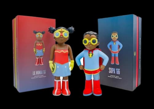 Hebru Brantley Power Duo Figure Set Blue/Red