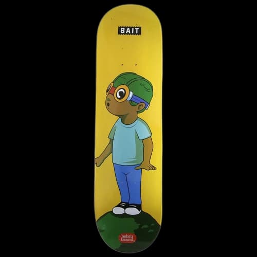 Hebru Brantley x BAIT Fly Boy Skateboard Deck Yellow