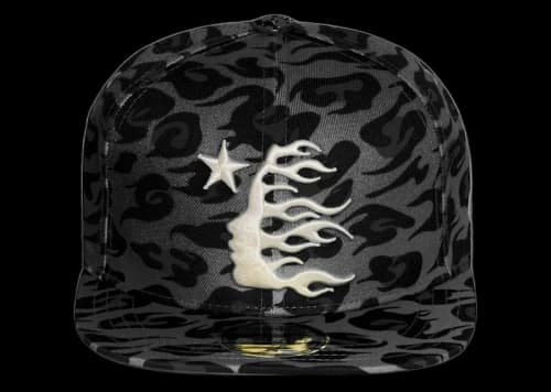 Hellstar Cheetah Print Fitted Hat Black