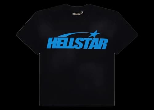 Hellstar Classic T-shirt (Gel Print) Black/Blue