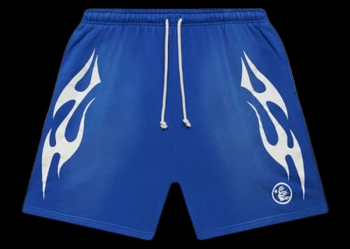Hellstar Flame Shorts Blue