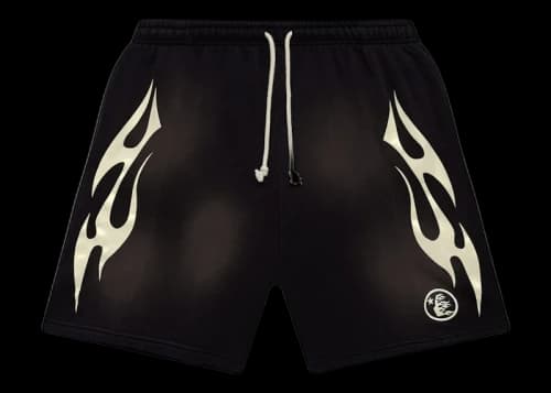 Hellstar Flame Shorts Brown/White