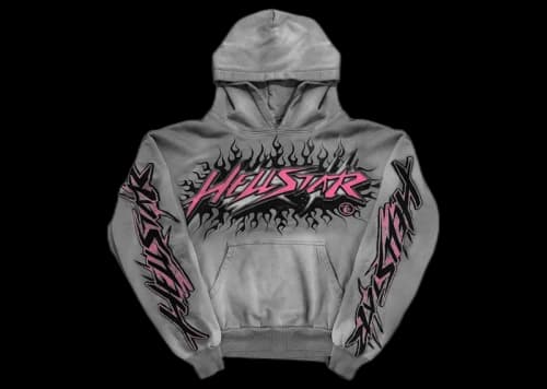 Hellstar Future Flame Hoodie Grey
