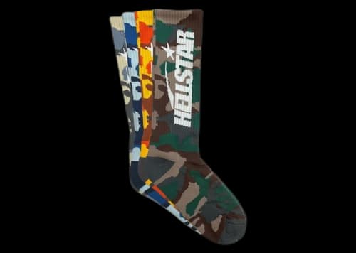 Hellstar Logo Socks (4 Pack) Camo