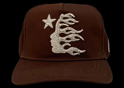 Hellstar OG Logo Rhinestone Cap Brown