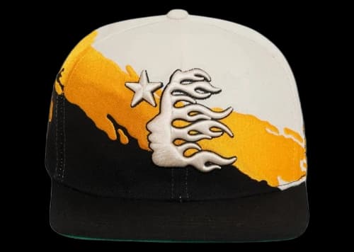 Hellstar Paintbrush Snapback Hat Orange/Black