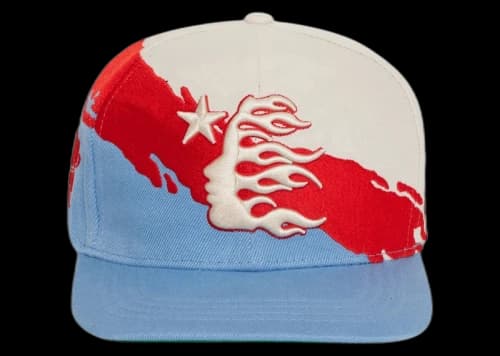 Hellstar Paintbrush Snapback Hat Red/Blue
