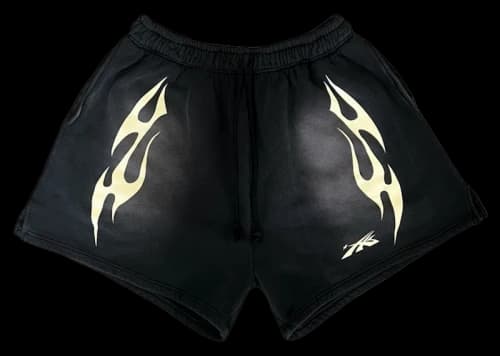 Hellstar Sports Flame Shorts Black