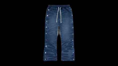 Hellstar Tribal Mirror Face Sweatpant Blue