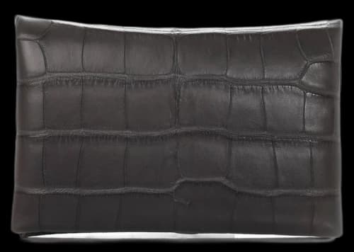 Hermes Card Case Matte Alligator Calvi Graphite