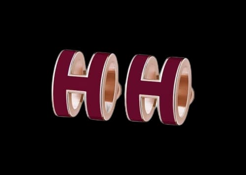 Hermes Earrings Pop H Grenat