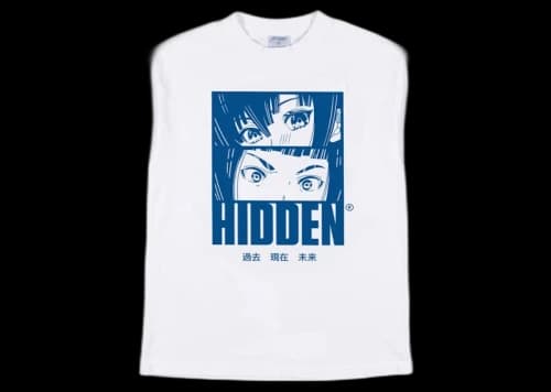 Hidden NY Anime Tee White/Blue