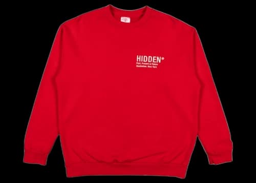 Hidden NY Logo Crewneck Candy Apple