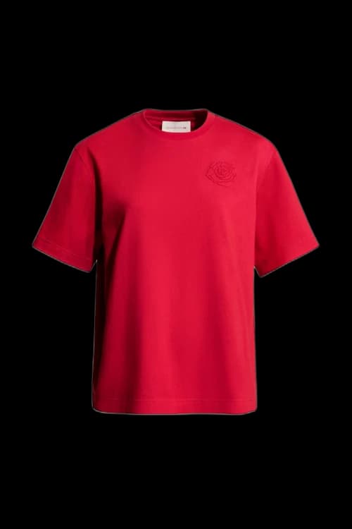 H&M x Magda Butrym Oversized T-shirt with Motif Red