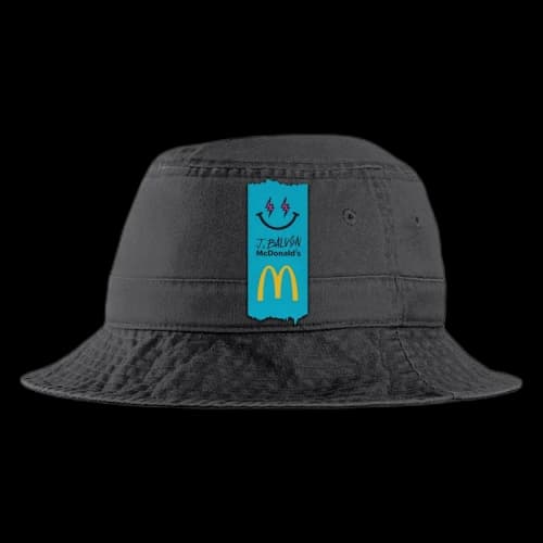 J Balvin x McDonald's Logo Bucket Hat 2 Black