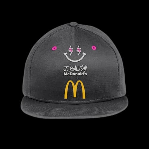 J Balvin x McDonald's Logo Snapback 1 Black