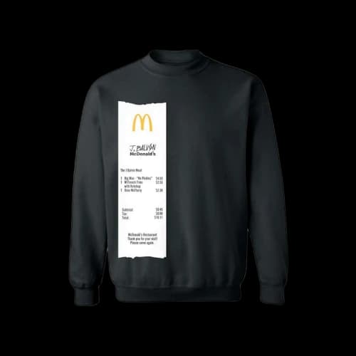 J Balvin x McDonald's Meal Sweatshirt Black