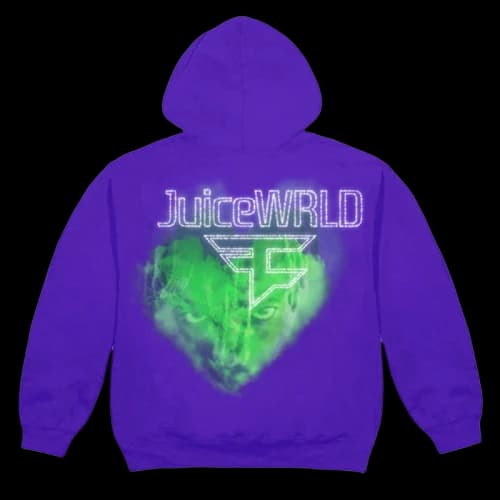 Juice Wrld x Faze Clan Clouds Hoodie Purple