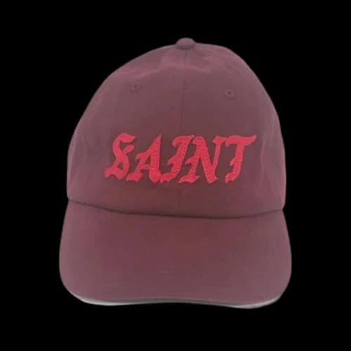 Kanye West Applique Saint Hat Burgundy
