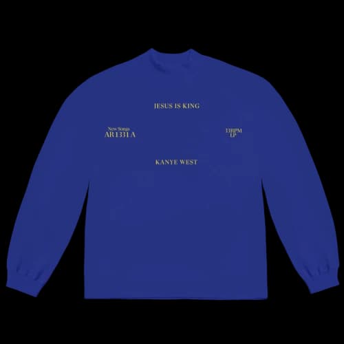 Kanye West Jesus Is King Vinyl I Long Sleeve Blue