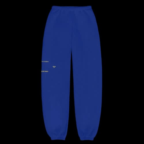 Kanye West Jesus Is King Vinyl I Sweatpants Blue