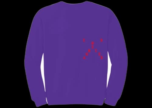 Kanye West Los Angeles Pablo Pop-Up Perfect Crewneck Purple