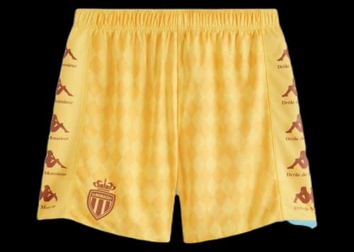 Kappa AS Monaco Drole de Monsiuer Away Shorts Yellow