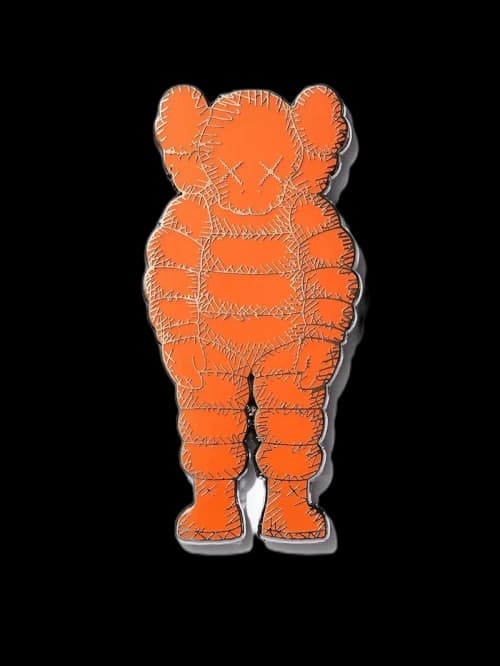 KAWS Brooklyn Museum WHAT PARTY Pin Orange