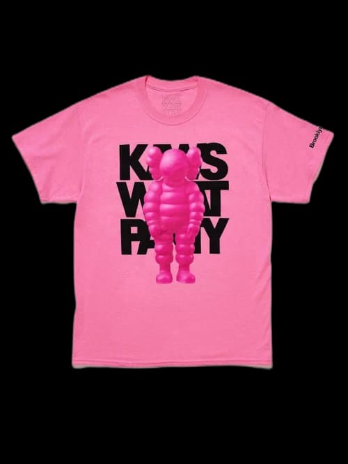 KAWS Brooklyn Museum WHAT PARTY T-shirt Pink
