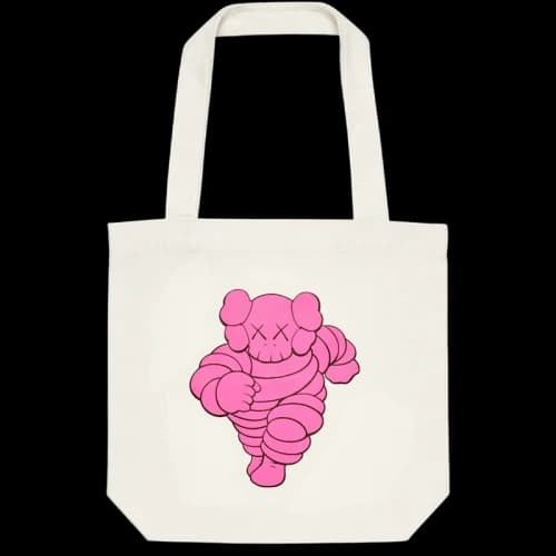 KAWS CHUM Tote Bag Pink