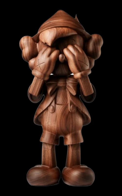 KAWS Pinnochio Figure Wood