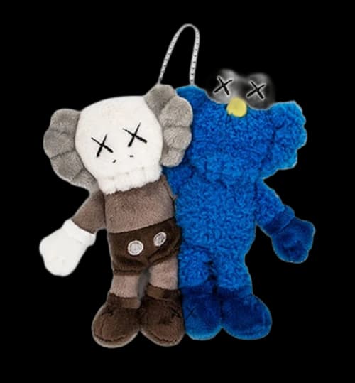 KAWS Seeing/Watching Plush Keychain Grey/Blue