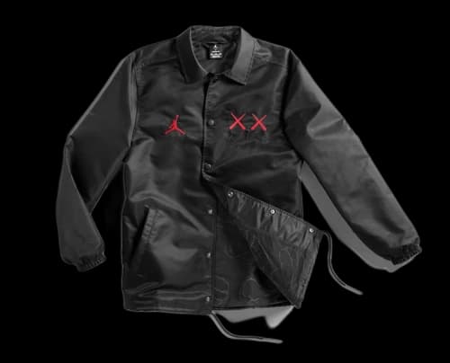 KAWS x Jordan Satin Coaches Jacket Black