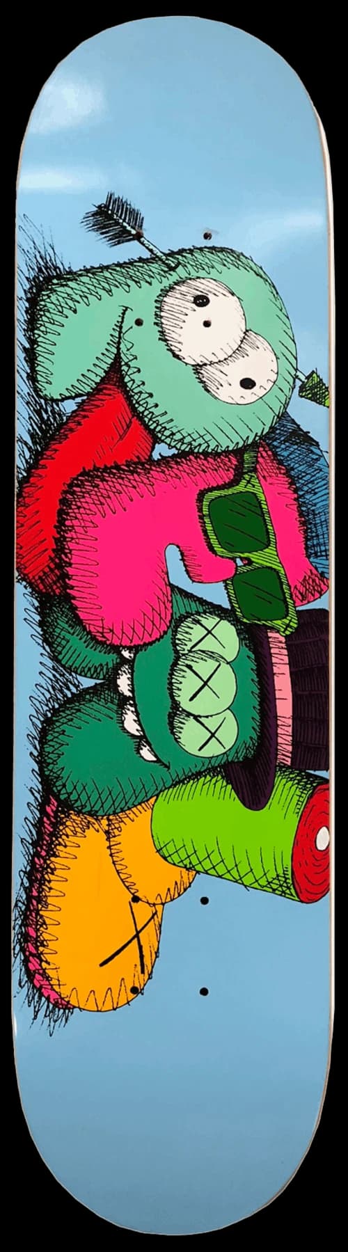 KAWS x Real Skateboards "Real" Skateboard Deck Blue