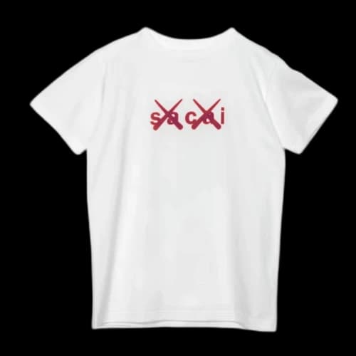 KAWS x Sacai Kids Flock Print Tee White