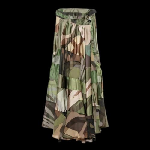 KAWS x Sacai Womens Camo II Skirt Green