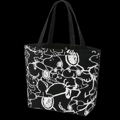 KAWS x Uniqlo x Peanuts Snoopy Pattern Tote Bag Black