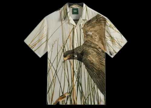 Kith AMNH Birds Camp Collar Shirt White