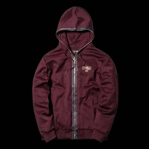Kith Bergdorf Goodman Full Zip Hoodie Burgundy