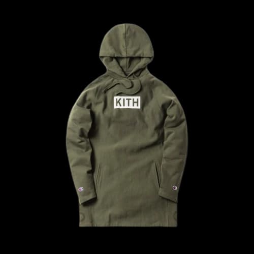 Kith Champion Extended Hoodie Olive