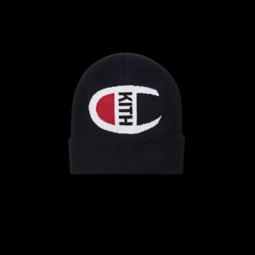 Kith Champion Intarsia Logo Beanie Navy