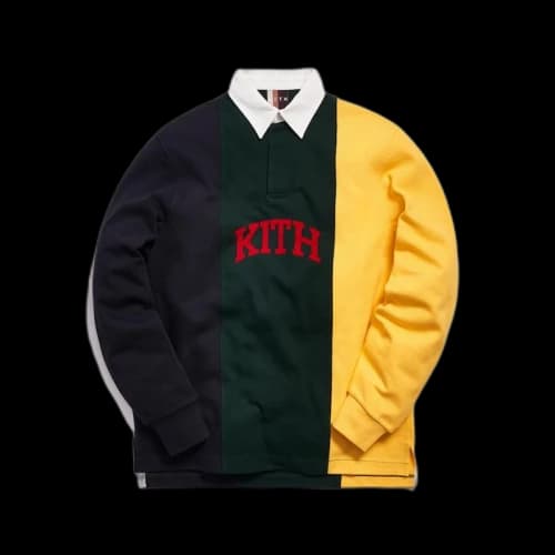 Kith Colorblock Rugby Jersey Forest Green