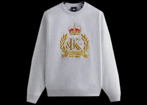 Kith Crest Crewneck Light Heather Grey