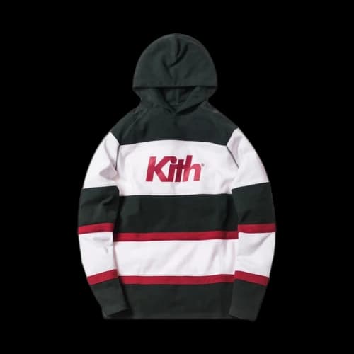 Kith Delk Paneled Hoodie Forest Green