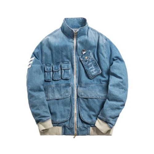 Kith Denim Aviation Bomber Jacket Hosu 2.0 Wash