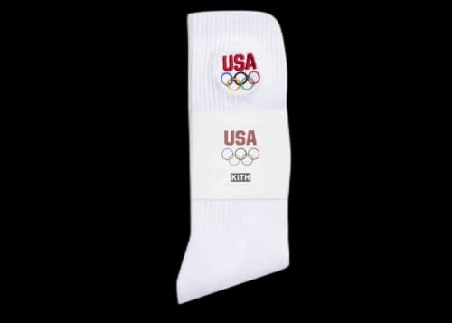 Kith for Team USA 5 Rings Socks White