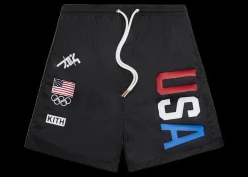 Kith for Team USA Ring Swim Shorts Black