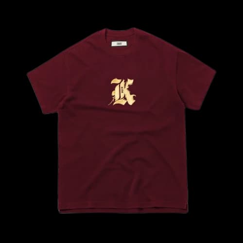 Kith Gothic K Tee Burgundy