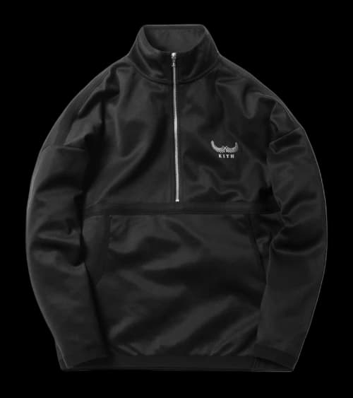 Kith Half Zip Track Jacket Black